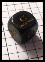 Dice : Dice - 6D - Decipher Black with Swirl - FA collection buy Dec 2010